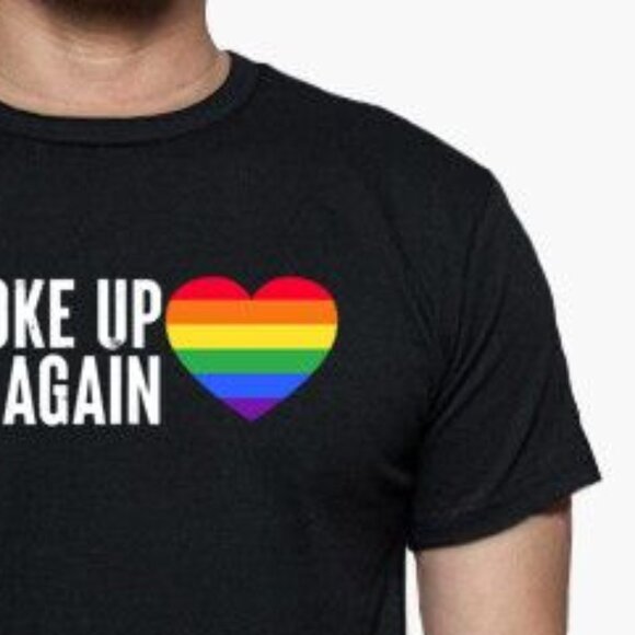 I Woke Up Gay Again Lgbt Pride Gift Shirt, Funny Lgbt Shirt, Rainbow Heart Shirt - Picture 3 of 4
